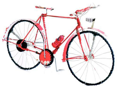 Recycled Pop Can Bicycle