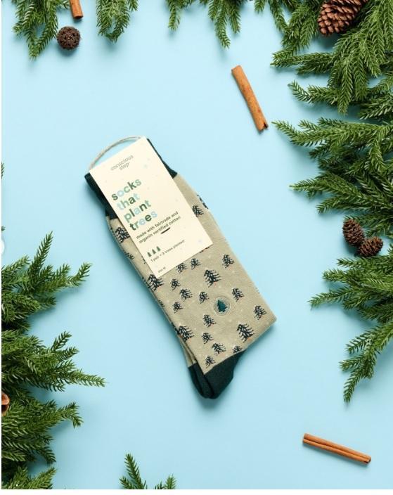 Socks that Plant Trees (Snowy Trees)