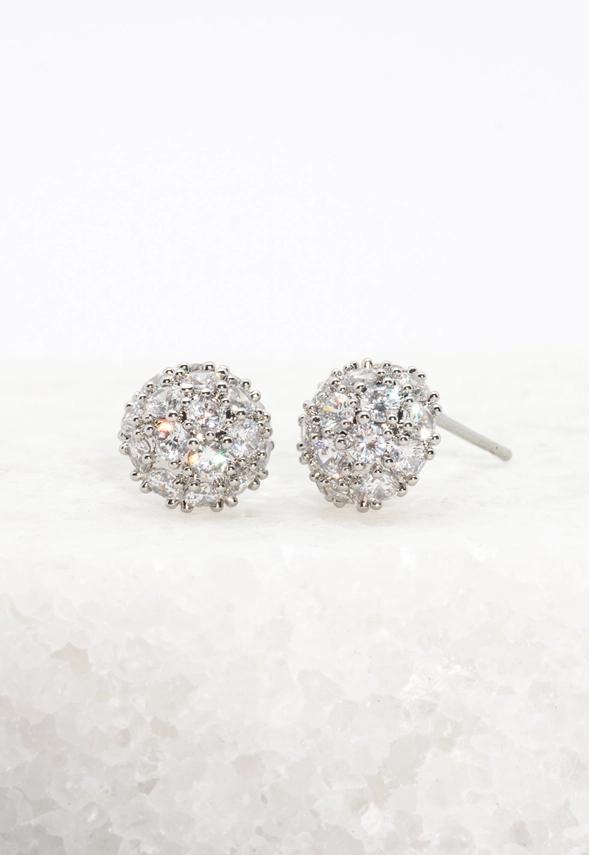 Lustre Bloom Studs in Platinum