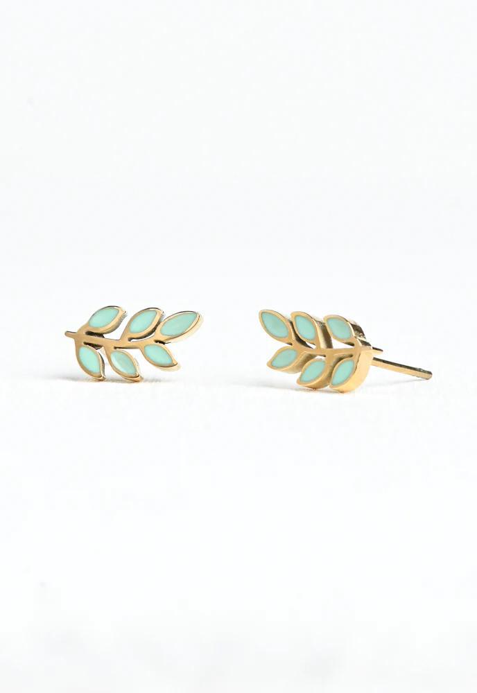 Rowen Stud Earrings in Mint