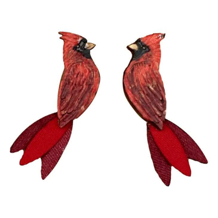 Cardinal Earrings