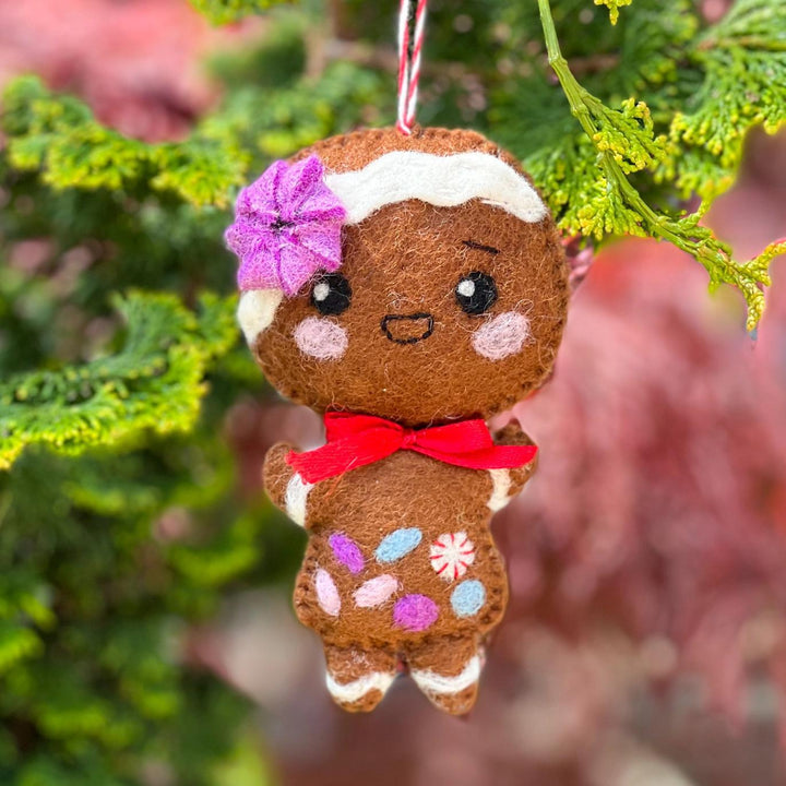 Gingerbread Girl Felt Ornament