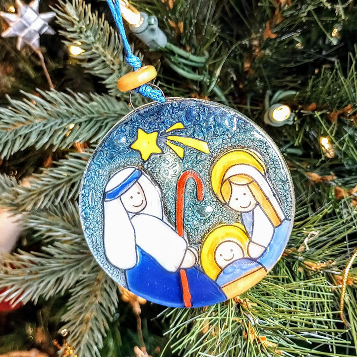 Glass Ornament - Nativity Scene