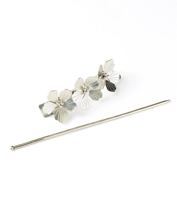 Silver Flower Hair Pin