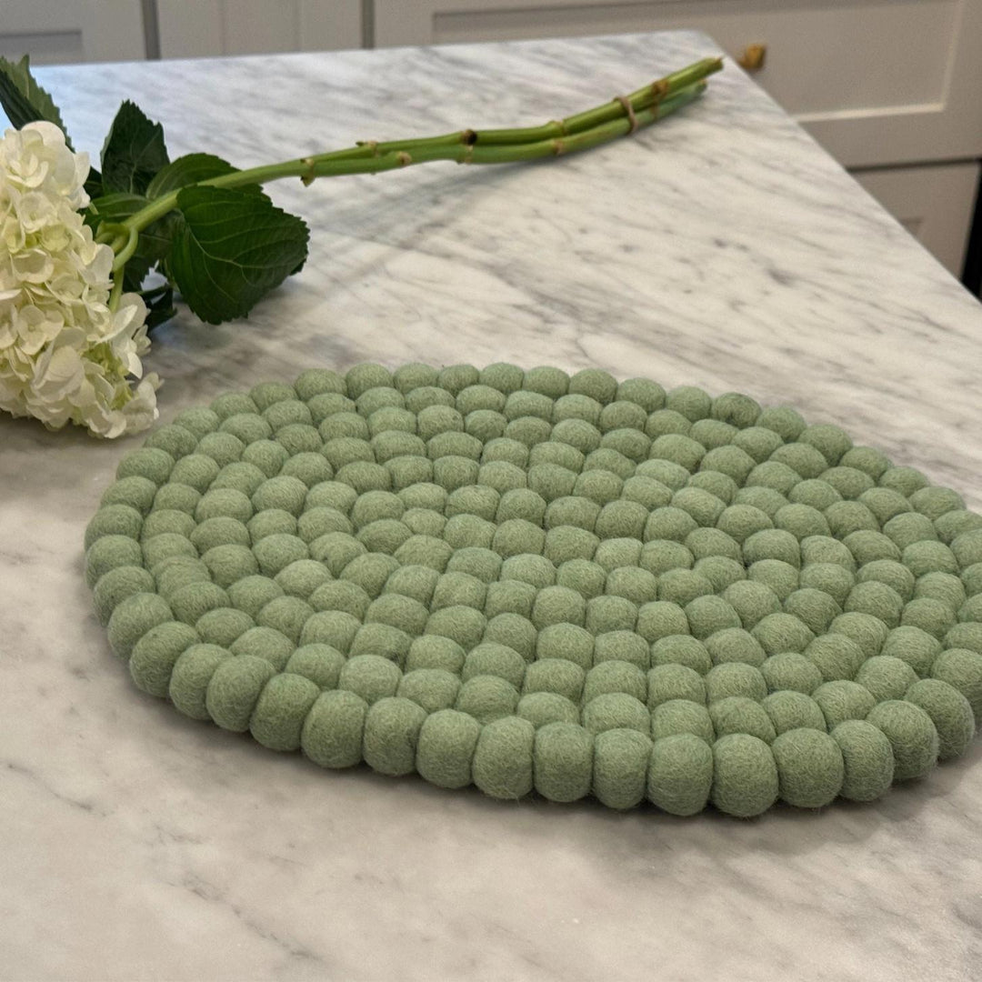 Felt Casserole Trivet in Sage