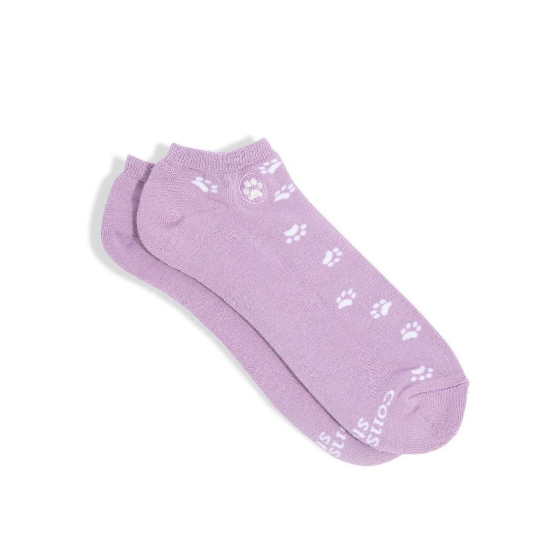 Ankle Socks that Save Dogs (Purple Paw Prints)