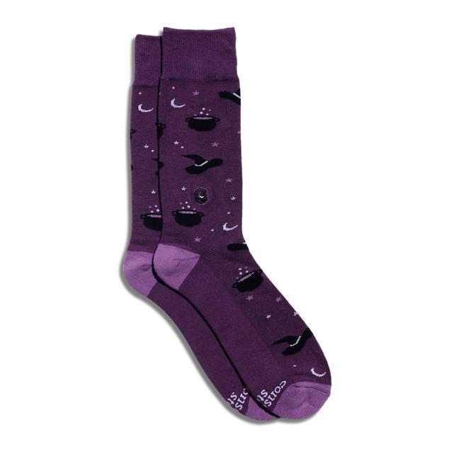 Socks that Support Mental Health (Purple Witch Hats)