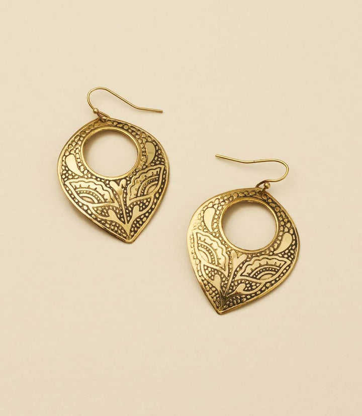 Yashi Embossed Statement Earrings