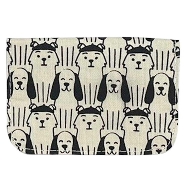 Screen Print Small Wallet - Black Dogs