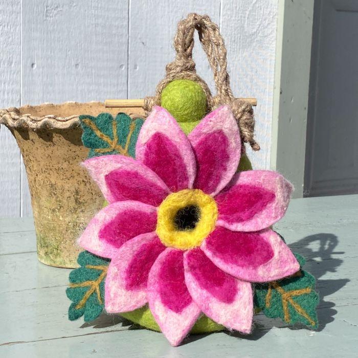 Felt Birdhouse Dahlia
