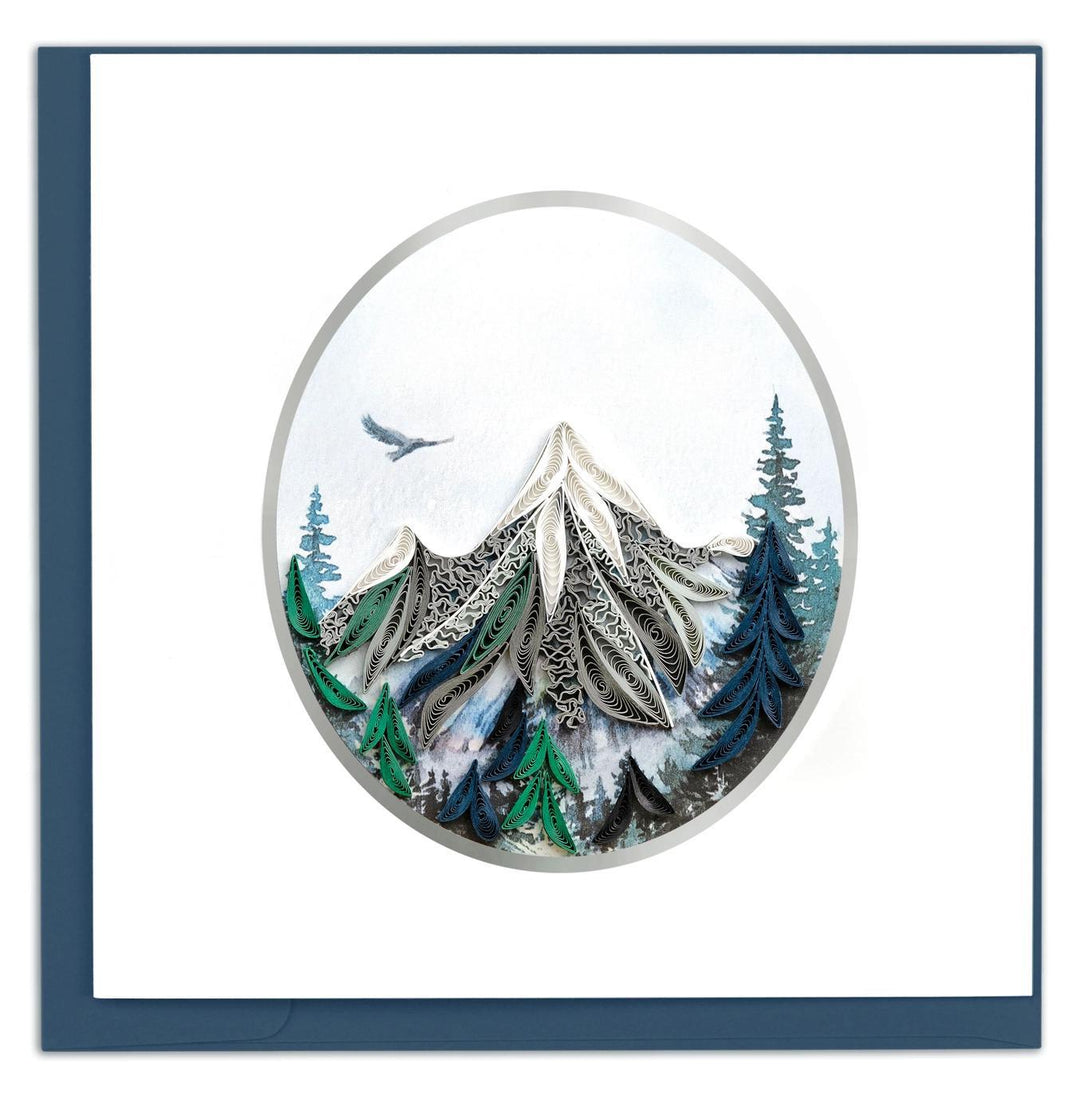 Quilling Card Mountain Landscape