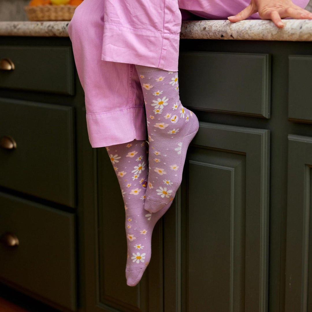 Socks that Plant Trees (Lavender Daises)