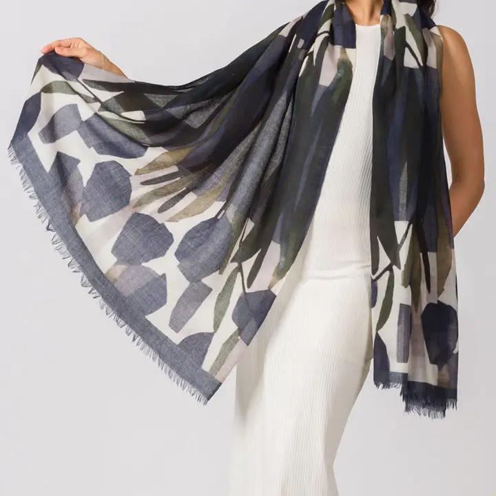 Tulip Scarf Black & Silver