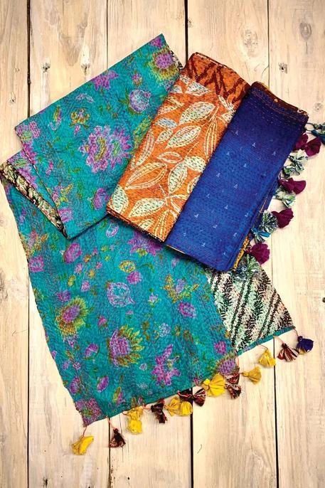Kantha Silk Sari Scarf