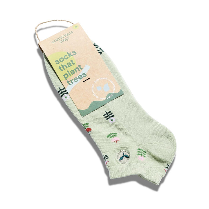 Ankle Socks that Plant Trees (Green Tulips)