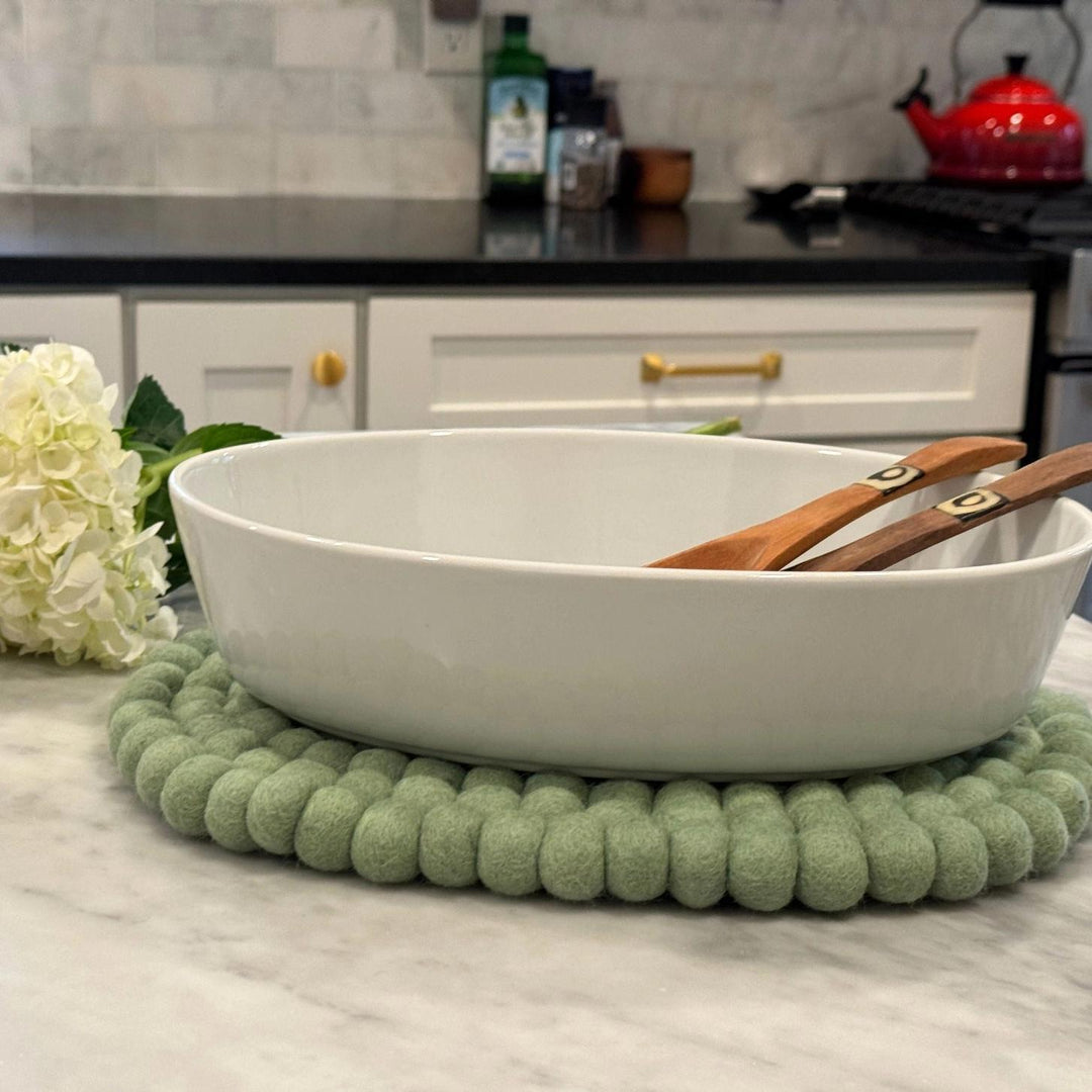 Felt Casserole Trivet in Sage