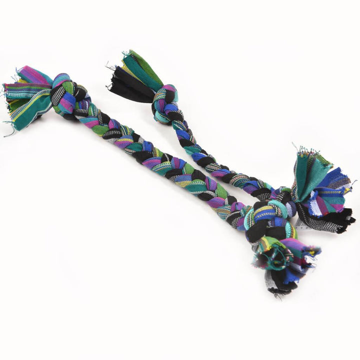Braided Dog Tug Toy in Night Multi