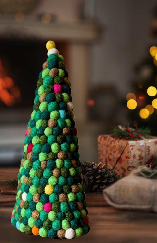Felted Ball Christmas Tree