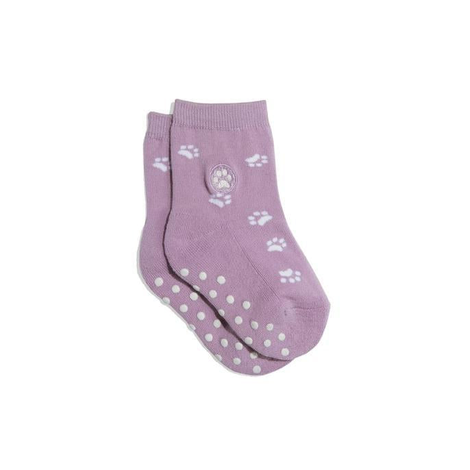 Kids Socks that Protect Dogs (Purple Paw Prints)