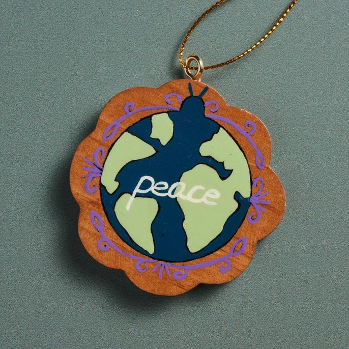Peace on Earth Globe Ornament