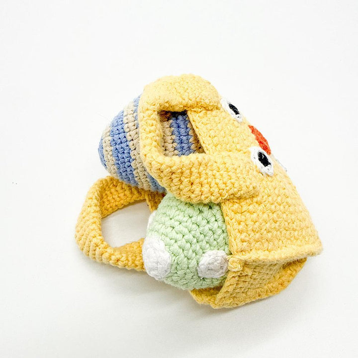 Yellow Chick Easter Basket with Eggs