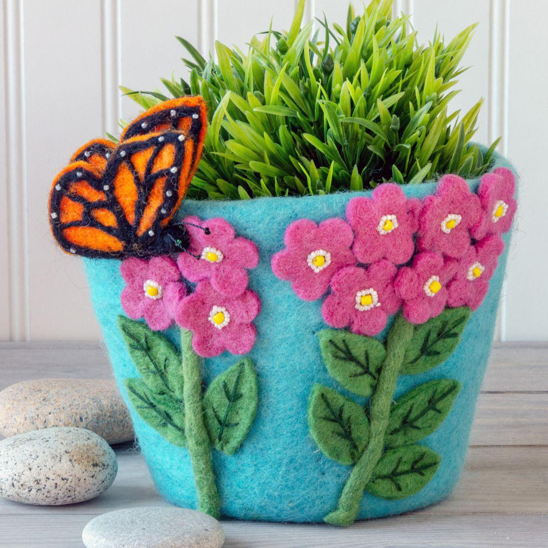 Monarch Bouquet Felt Planter