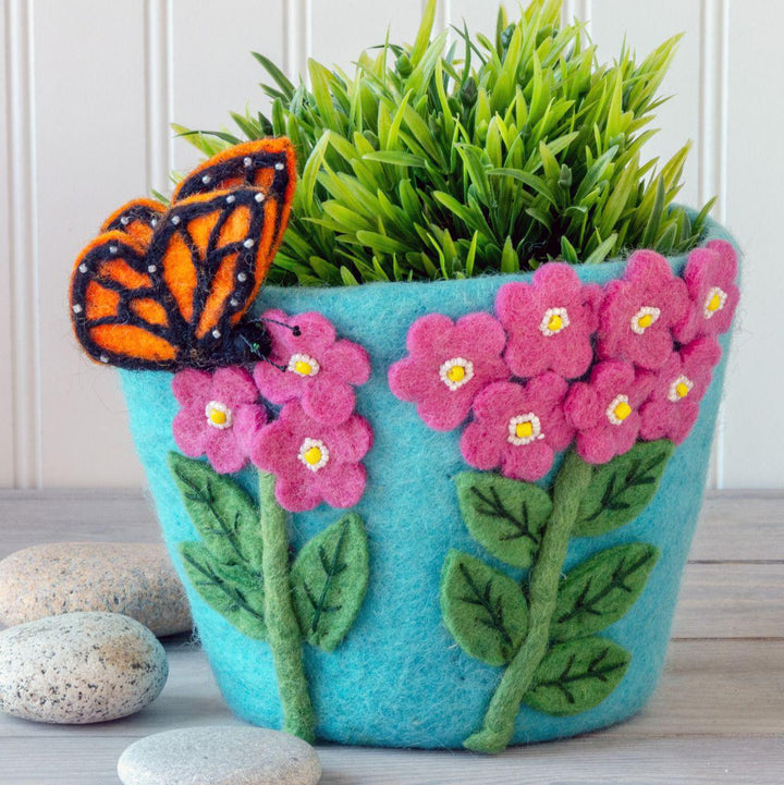 Monarch Bouquet Felt Planter