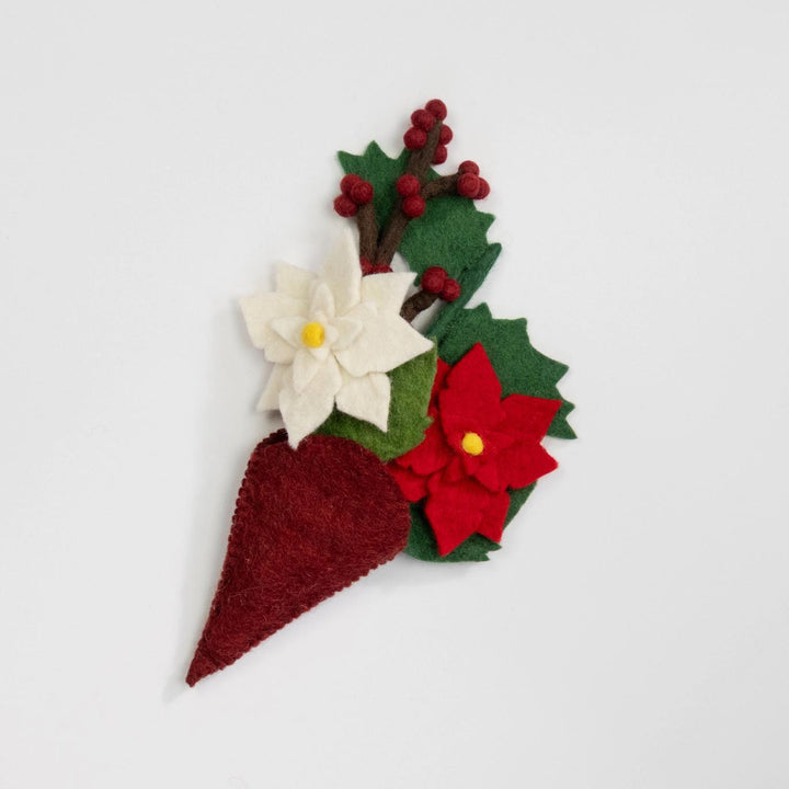 Felt Poinsettia Mini Bouquet