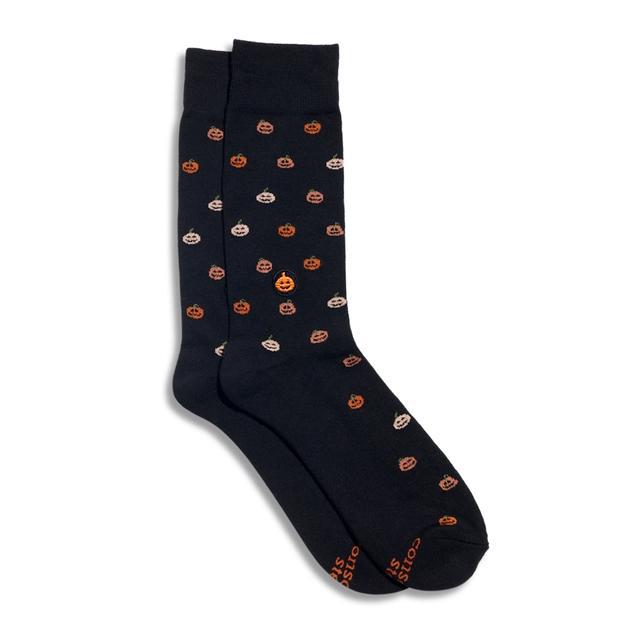 Socks that Support Mental Health (Black Jack-O'-Lanterns)