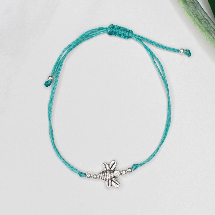 String Charm Bracelet Bee