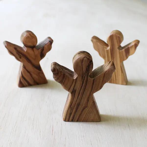 Olive Wood Angel