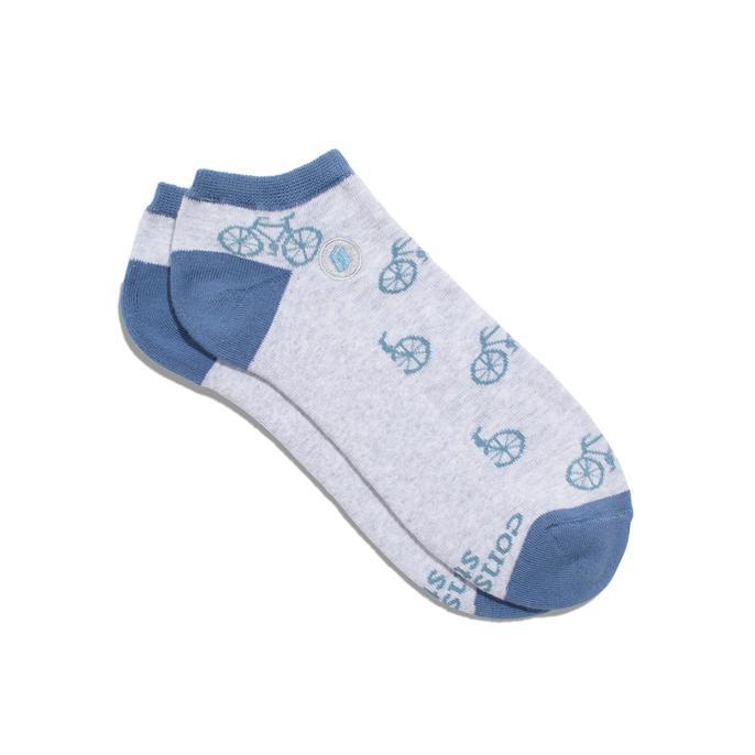 Ankle Socks that Give Books (Gray Bicycles)