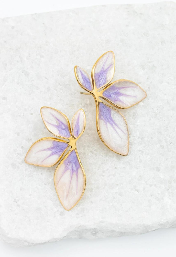 Flourish Lavender Leaf Earrings