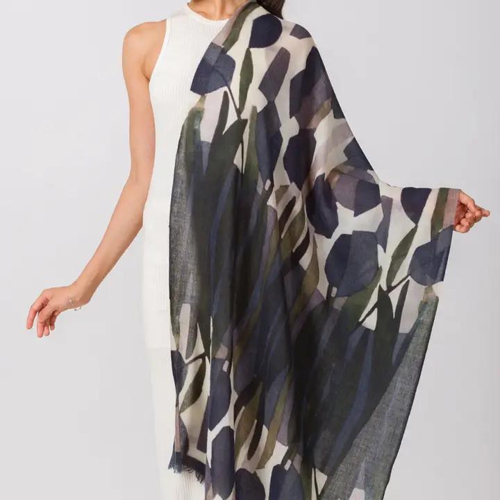 Tulip Scarf Black & Silver