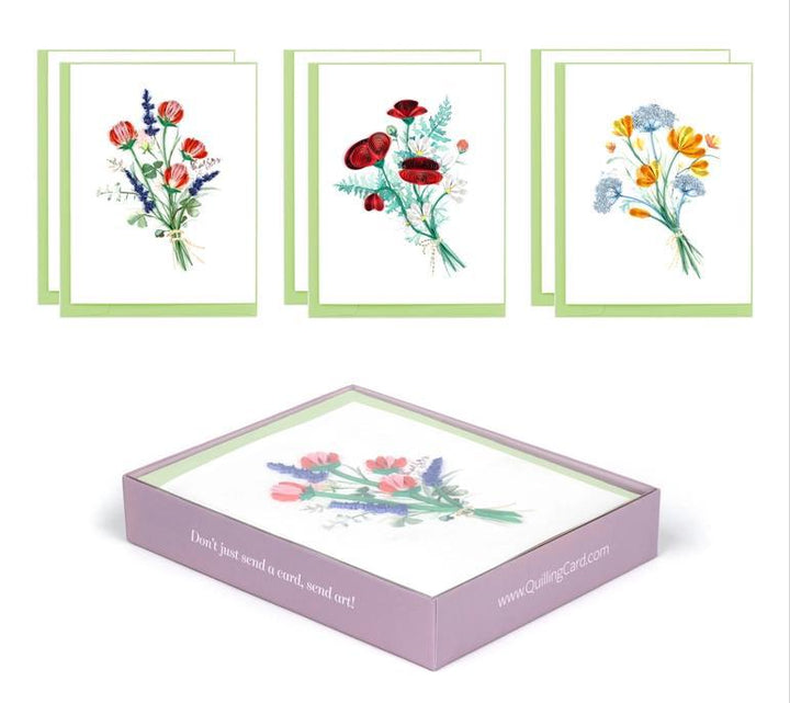 Quilling Card Note Card Box Set -Wildflower