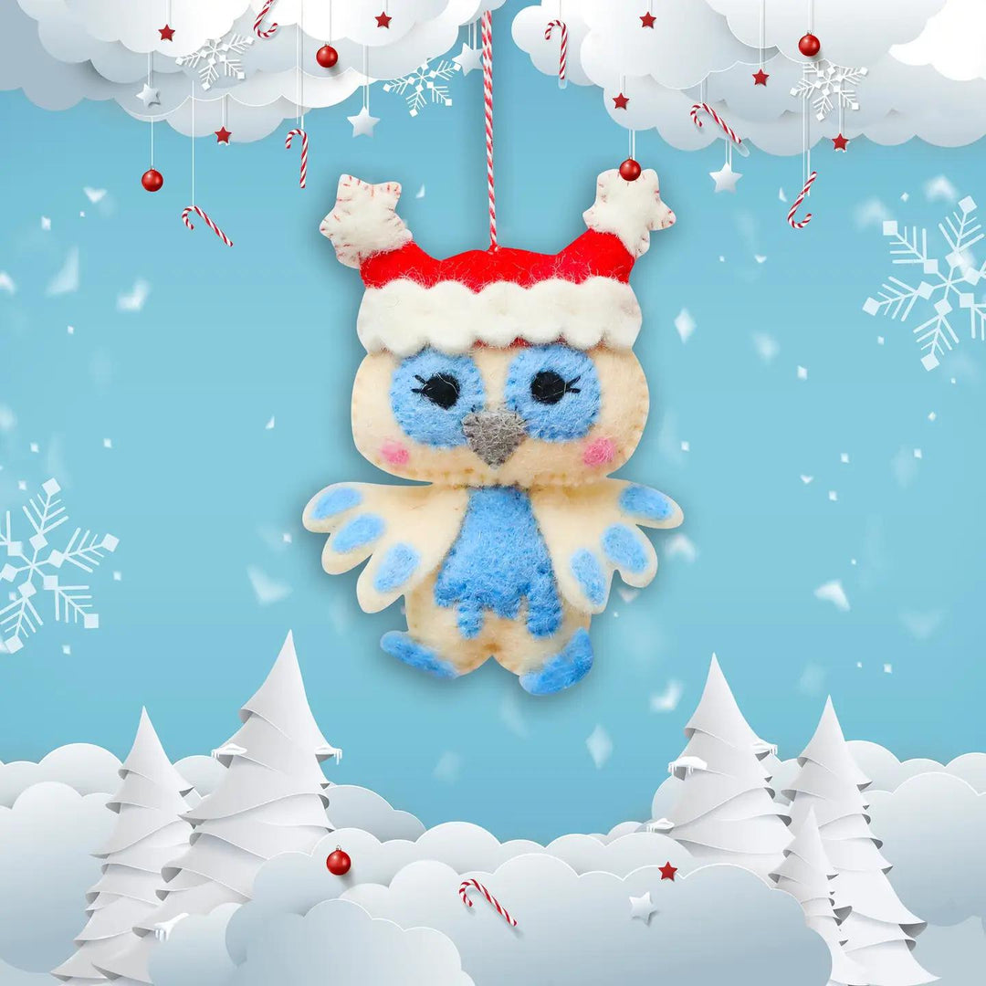 Christmas Owl Felt Ornament