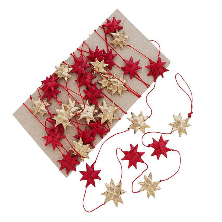 Red & Gold Star Garland