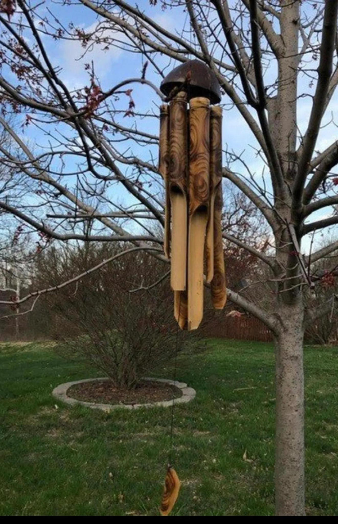 Fire Burnt Bamboo Wind Chime