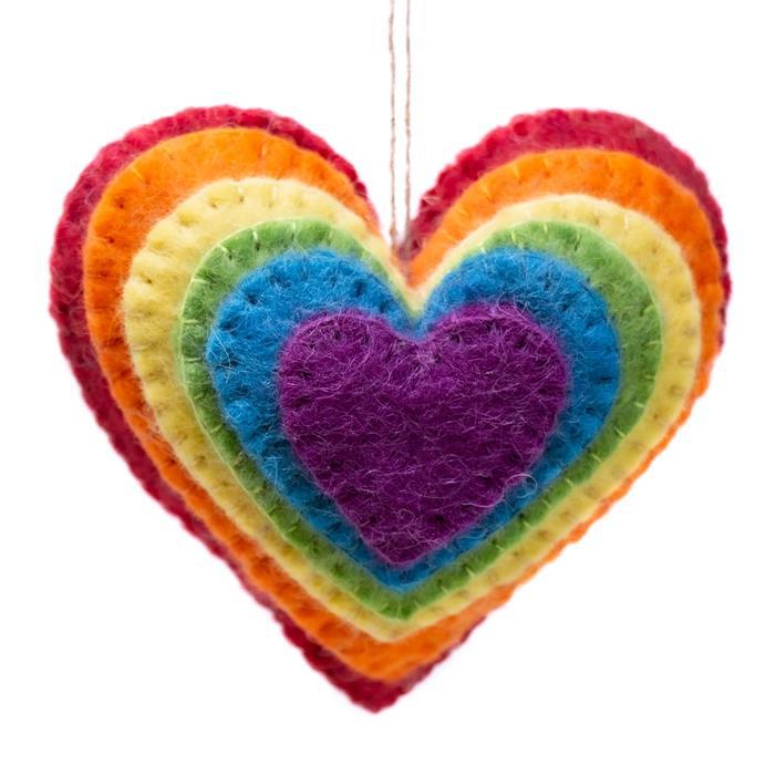 Love Burst Felt Ornament