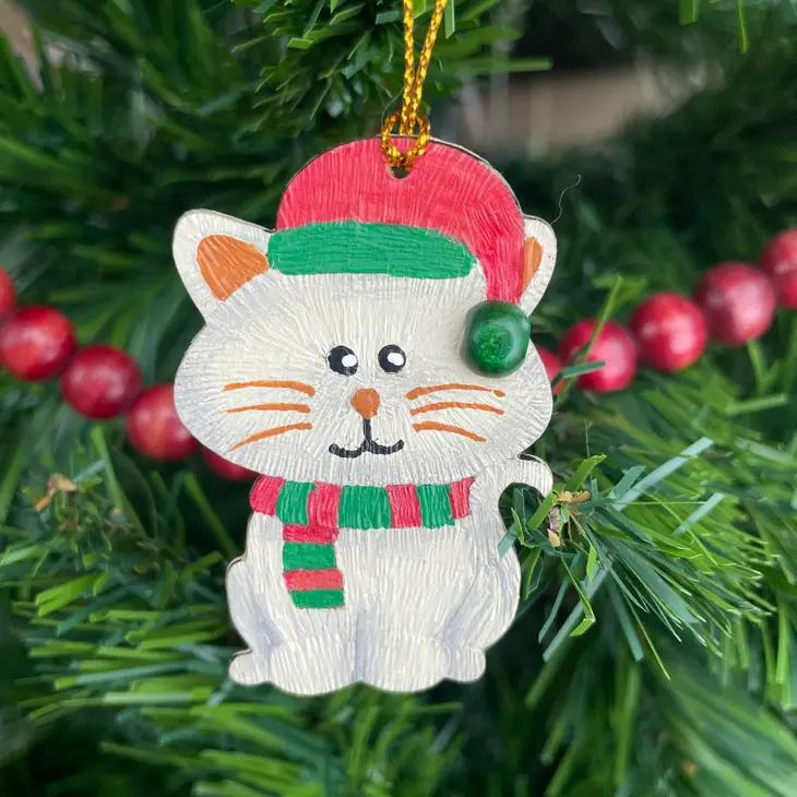 Cat christmas ornaments hotsell