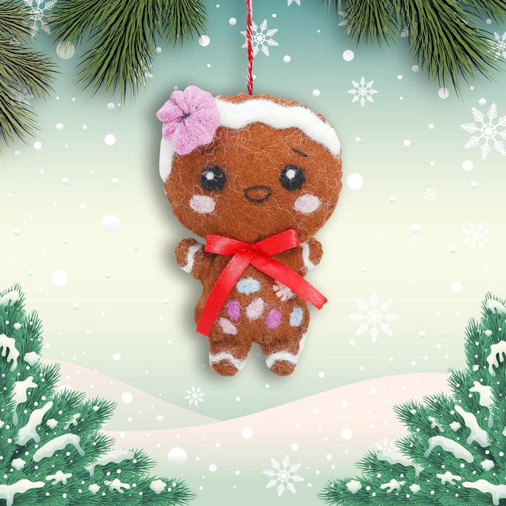 Gingerbread Girl Felt Ornament