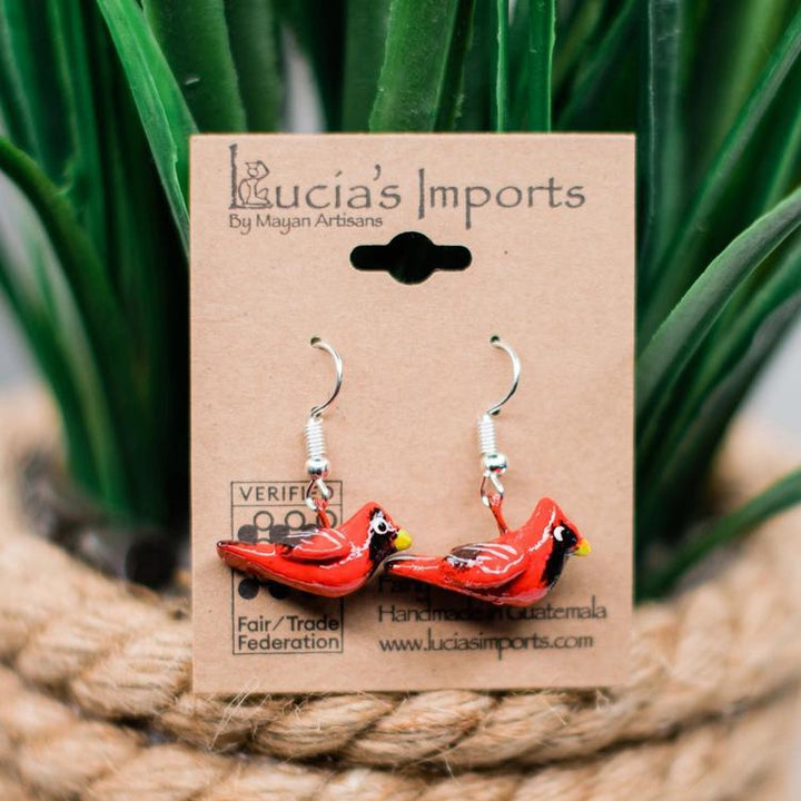 Cardinal Ceramic Earrings