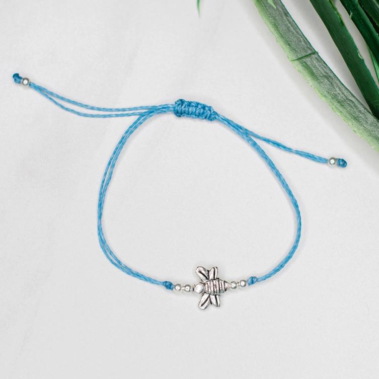 String Charm Bracelet Bee
