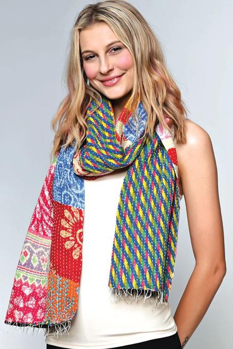 Patchwork Kantha Scarf