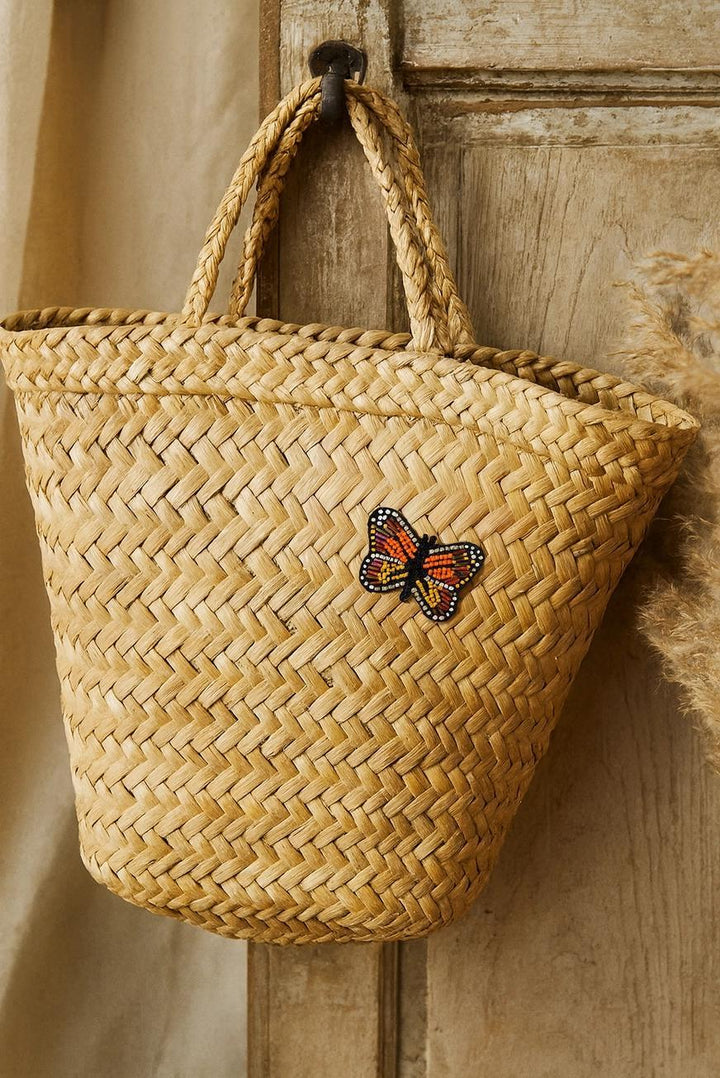 Beaded Butterfly Brooch Pin