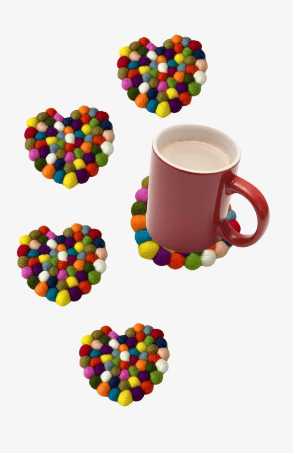 Heart Multicolor Ball Coaster