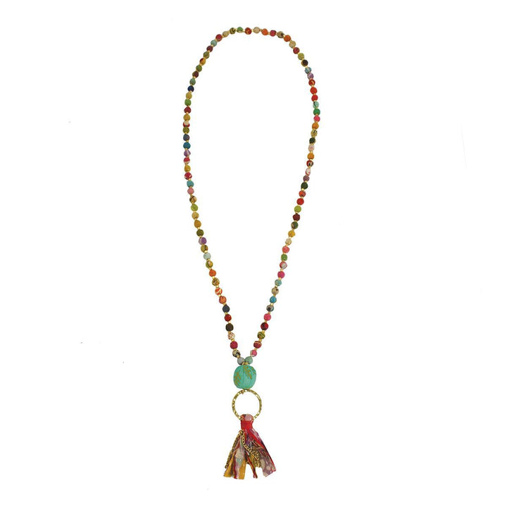 Kantha Tassel Necklace