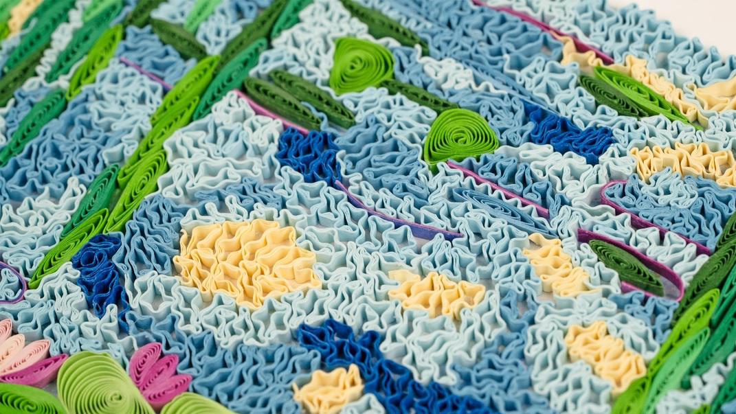 Artist Series - Quilled Water Lilies, Monet Greeting Card