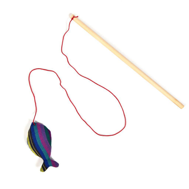 Cat Fishing Toy in Cobalt