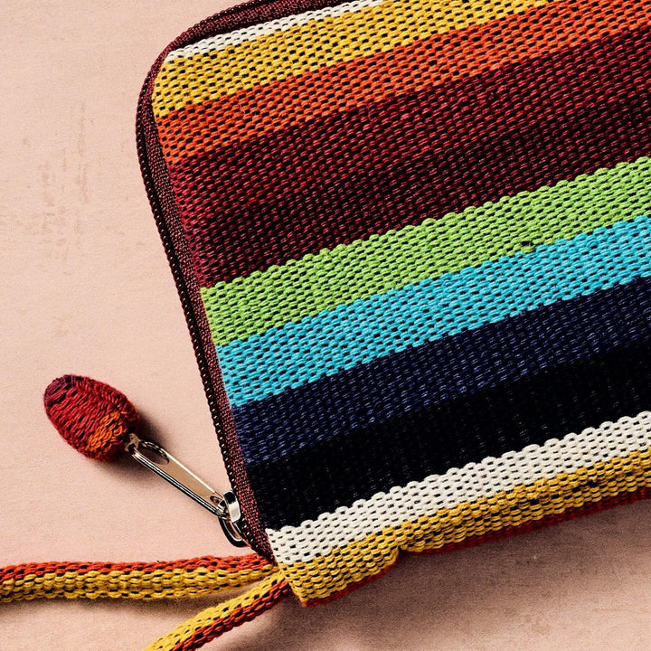 Bocai Woven Striped Wallet